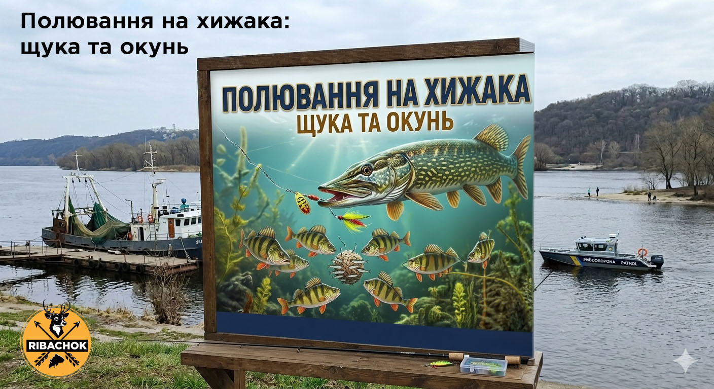 Полювання на хижака щука та окунь